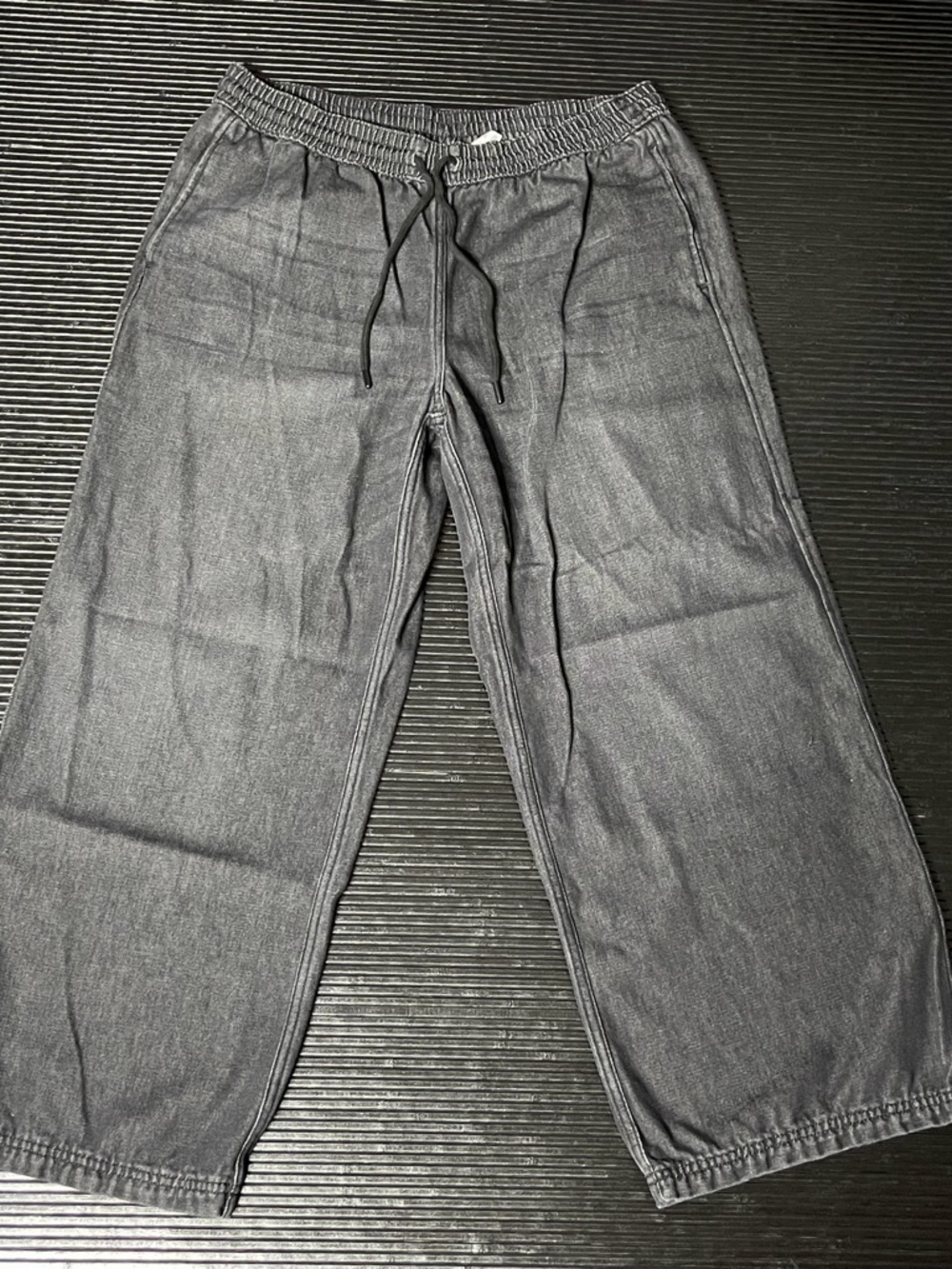Divided Metallic Charcoal Jogger Pants